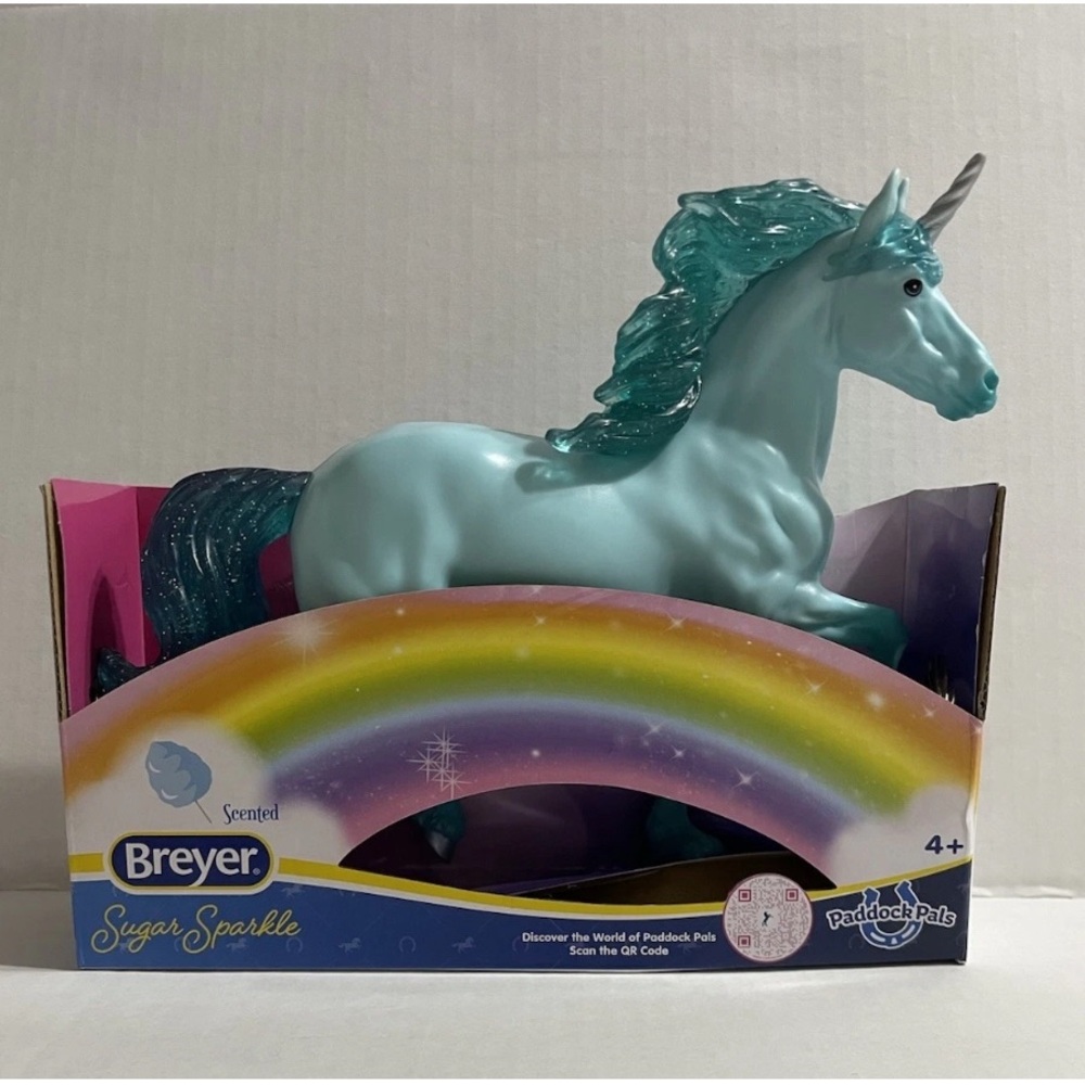 Breyer Paddock Pals Sugar Soarkle Green Unicorn Scented